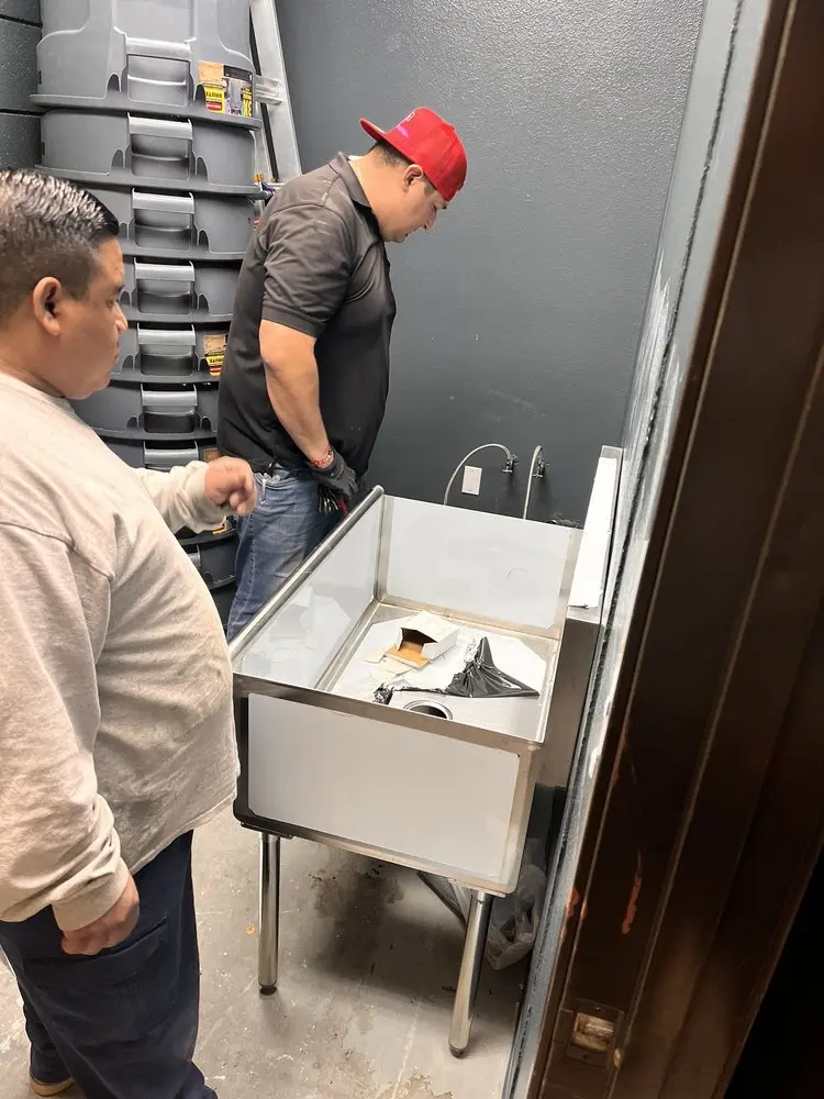 Commercial plumbing and sink installation in Erieville
